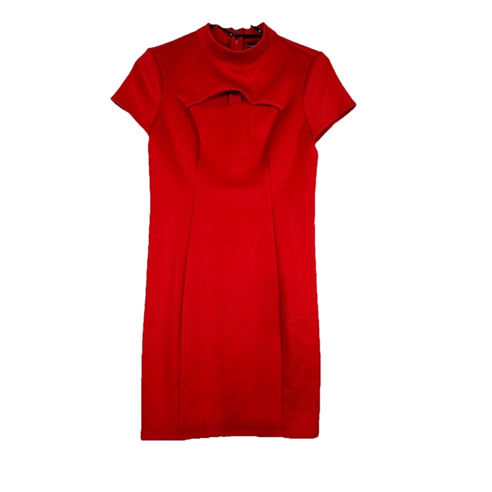Guess Red Fitted Bodycon Sexy Mini Stretch Dress Women's Medium